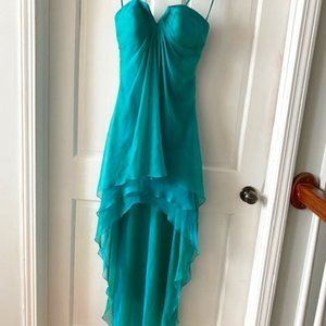 Turquoise Strapless La Femme Gown Size 0
